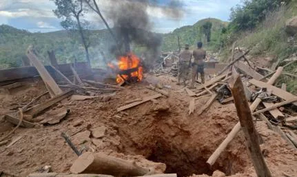 Operação destrói bunkers, túneis e causa prejuízo de R$ 100 milhões a garimpo ilegal na TI Sararé em MT